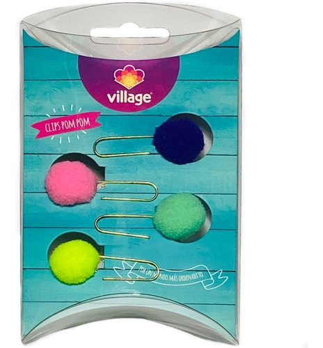 Pack 4 Clips Pom Pom