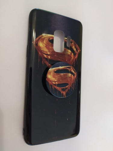 Funda Superman Para Galaxy S9 Escudo Con Soporte Slim