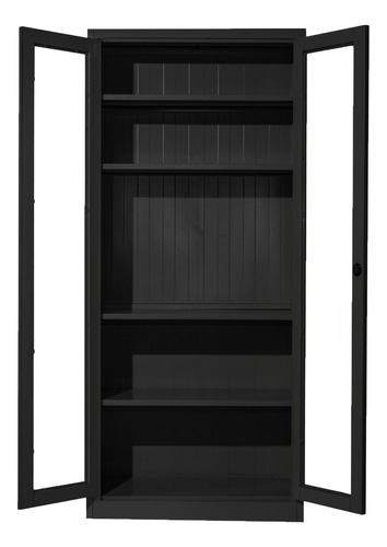 Gabinete Con Entrepaños Móbiles Y Puertas De Cristal