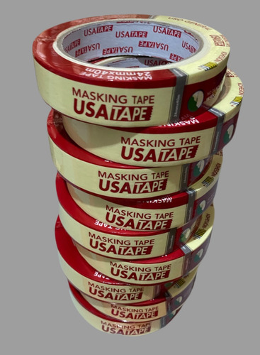 Pack 9 Cintas De Enmascarar Masking Tape 24 Mm X 40 Metros 