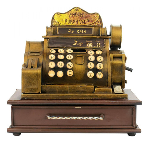Máquina De Escrever Cofrinho Estilo Vintage Retrô 23x13x23cm