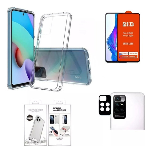 Case Funda Para Xiaomi Redmi 10 + Mica De Pantalla Y Cámara