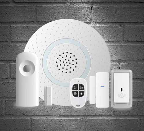 Kit Alarme Residencial Inteligente Sistema Smart Wifi Alexa Cor Branco