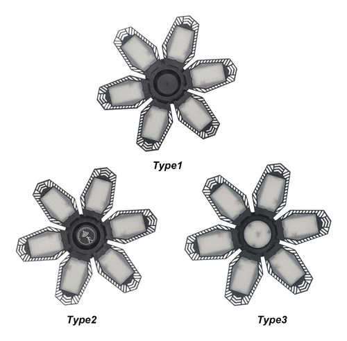 Qw Luz De Garaje Led Deformable De 100 W Con 6 Paneles,