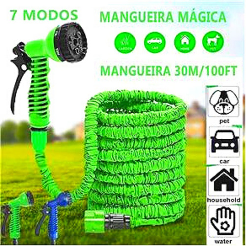 Imagem 5 de 6 de Mangueira Magica Retratíl Para Jardim 30m 7 Jatos Original