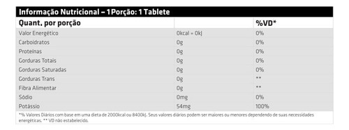 Potassio Mineral Quelato Performance Nutrition 100 Tab Sem Sabor