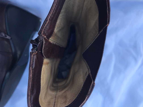 Bota Súper Doble Cuero Taco Chino 37 Febo