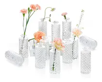 Comprar Comsaf Juego De 12 Floreros De Cristal, Pequeños Floreros De