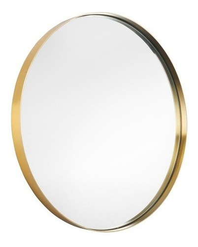 Espelho Redondo Médio Com Moldura Metal 80cm Delicado