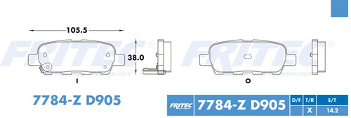 Balatas Trasero Infiniti Q50 2015 3.5l Fritec Semimetalicas