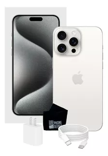 Apple iPhone 15 Pro 128 Gb Titanio Blanco Esim Con Caja Original Con Batería 100%