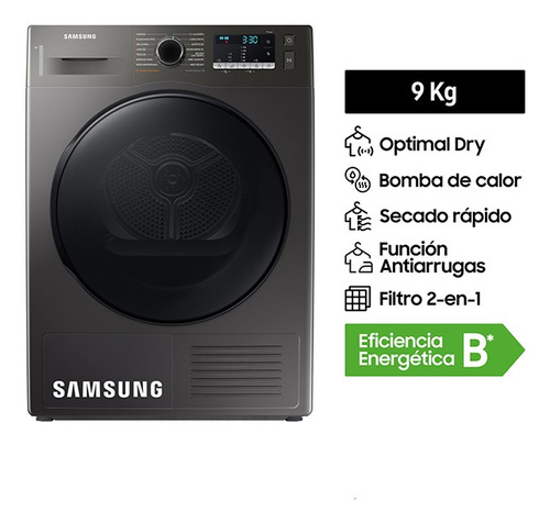 Secadora Samsung Optimal Dry 9 Kg Dv90ta040bx/pe