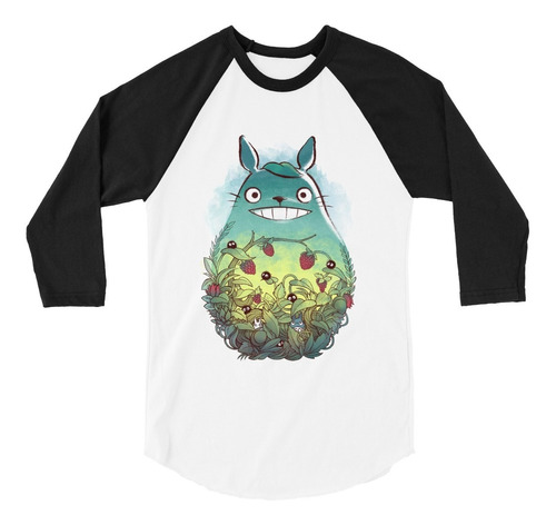 Playera Raglan 3/4 Totoro Nature Ghibli Anime