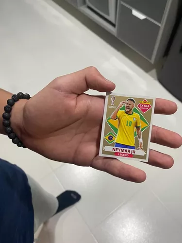 Neymar Extra Gold Legend Figurinha Álbum Qatar 2022 - Escorrega o