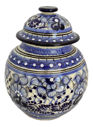 Bombonera O Galletera De Talavera Artesanal 1pza