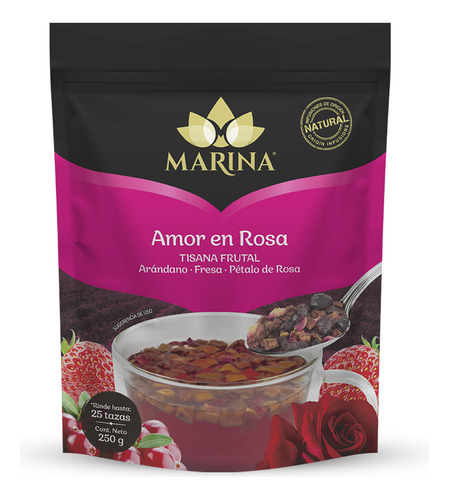 Tisana Frutal Amor En Rosa Marina Bolsa 250 Gramos