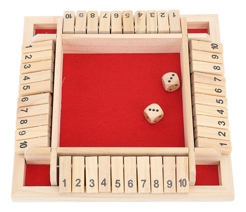 Juegos De Mesa De Madera De 4 Caras Wood Shut The Dice Game