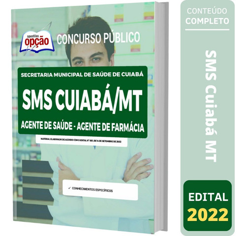 Apostila Concurso Sms Cuiabá Mt 2022 - Agente De Farmácia