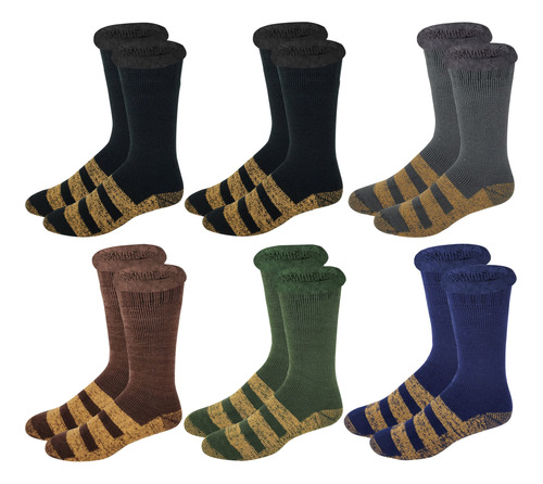 Different Touch Paquete De 6 Pares De Calcetines Trmicos Par