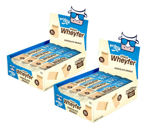Barrinha Proteína Choco Wheyfer Chocolat Branco 25g 24un +mu