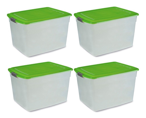 Caja Plastica Organizadora Apilable 42 Lts  X4 - Colombraro