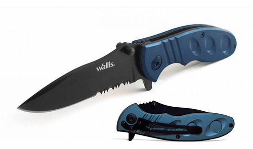 Cuchillo Navaja Tactica Militar Con Clip Wallis Acero Inoxid