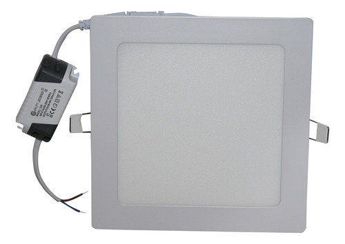 Imagen 2 de 7 de Lámpara Cuadrada Para Empotrar 12w 6500k; 17x17cm
