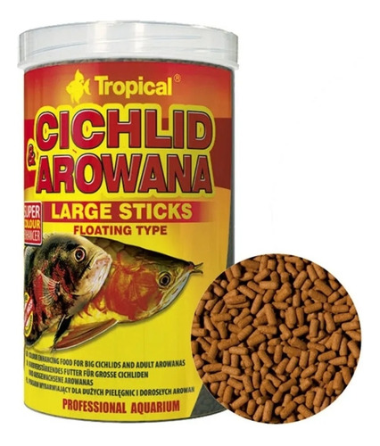 Raçao Cichlid & Arowana Large Sticks 300gr