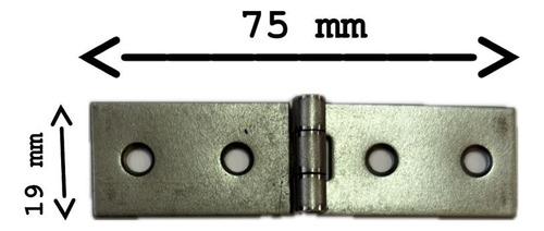 Bisagra Tipo Escalera Hierro Pulido 19x75 Mm 12 Unidades
