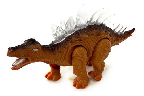 Boneco Dinossauro Estegossauro Elétrico Espinho Acende Dino