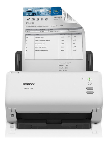 Escáner Brother Ads-3100 1200 Ppp Dúplex Usb 3.0. Escaner Blanco
