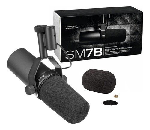 Microfone Shure Sm7b Dinâmico Para Podcast E Estúdio