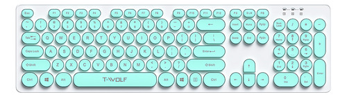 Teclado Keyboard Suit T-wolf Tf770 Mute Wide Blue De 2,4 G