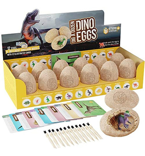 Dinosaurios Juguete Caja De Huevos X12ud X12dinos 3a8años