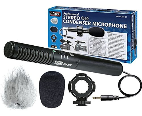 Vidpro Condensador Xy Microfono Estereo Para Camaras Ref