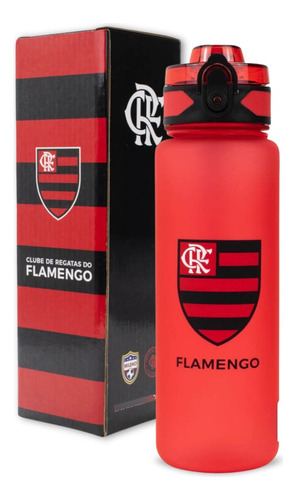 Garrafa Squeeze Agua 600ml Academia Esporte Flamengo Oficial
