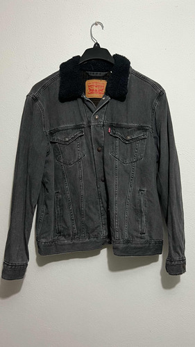 Chamarra Levis Hombre Original Sherpa Gris Talla G