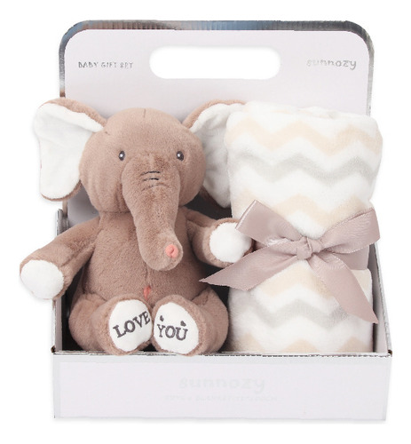 Set Regalo Manta Y Peluche - Elefante Beige  (xybl15a)