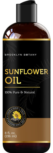 Brooklyn Botany Aceite De Girasol Para Piel, Cabello Y Cara,