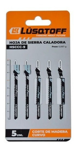 Hoja De Sierra Caladora Madera X5 Und 76mm Lusqtoff