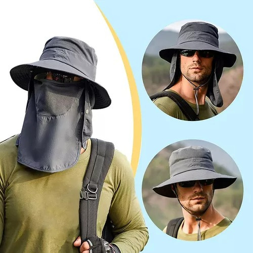Gorro Pescador Protección Seca Uv Integral Rostro Y Nuca/lit