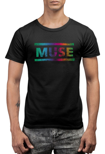 Playeras Muse Camiseta Distressed Logo 