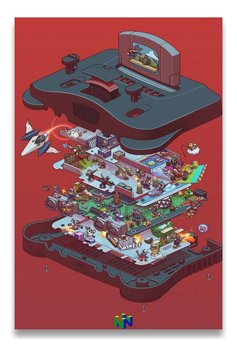 Poster Decorativo 42cm X 30cm A3 Brilhante Nintendo B5