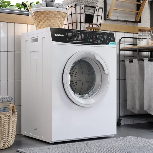 Secadora De Roupa De Piso Wanke 12kg Comfort 12 Programas Branco Promo  Wave