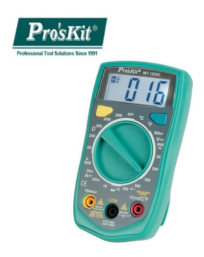 Imagen 5 de 8 de Tester Digital Proskit Temperatura Buzzer Luz Hold Mt-1233c
