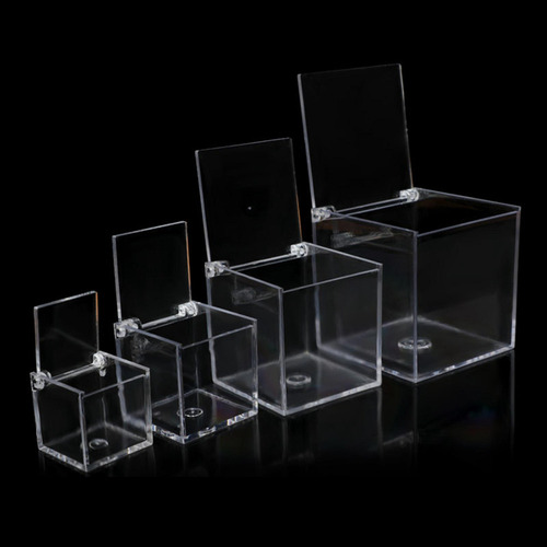 2 Paquete De 2-4 Cajas Transparentes Acrílicas Con 2 Piezas