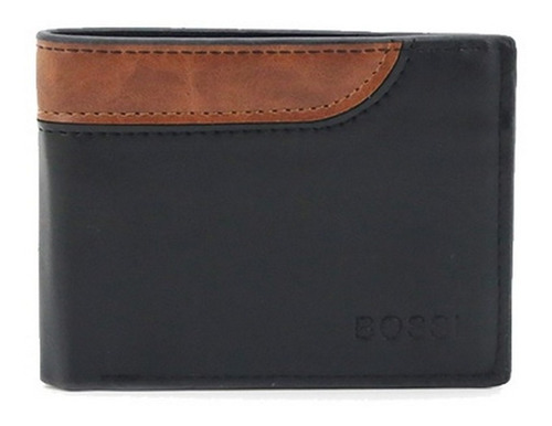 Billetera Hombre Bossi Cuero Pu Original Cod 14771 Ellobo