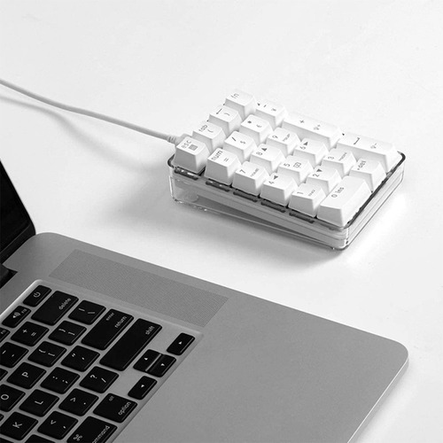 Par De Teclado Numérico Mecânico Com Interruptor Marrom