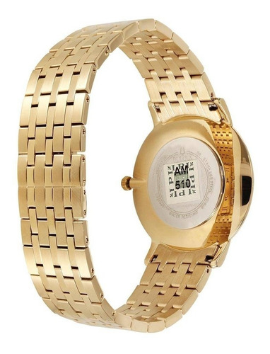 Relógio Bulova Masculino Slim Wb22436u 97a127 Dourado Aço