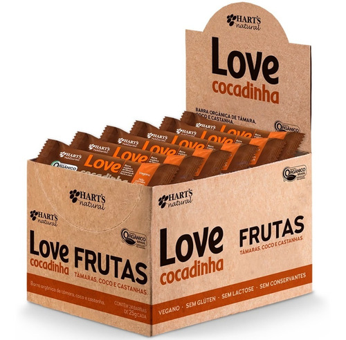 Barra De Frutas Orgânica Vegano Love Cocadinha Harts Natural